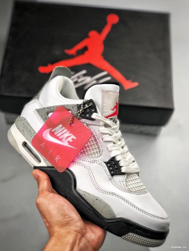 Rep MAX OG Air 4 (nike) White Jordan 840606-192 Cement 0715